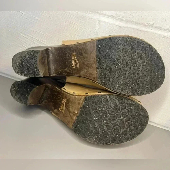 DANSKO ROWENA Women Beige Leather Slingback Chunky Heel Size 42 - Picture 6 of 7